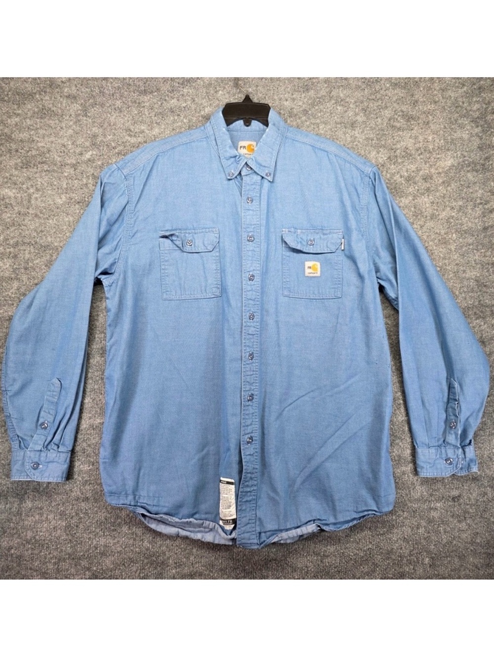 Carhartt Men's Light Blue Button-Down Work Shirt